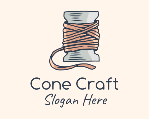 Thread Sewing Spool logo design