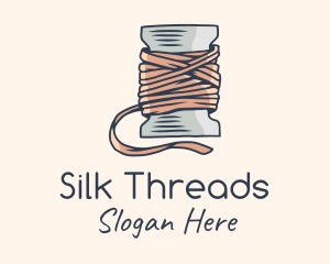 Thread Sewing Spool logo design