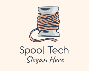 Spool - Thread Sewing Spool logo design