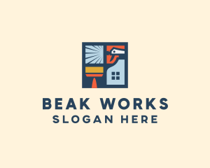 Window Home Cleaning  logo design