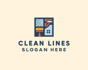 Window Home Cleaning  logo design