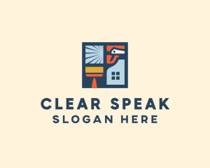 Window Home Cleaning  logo design