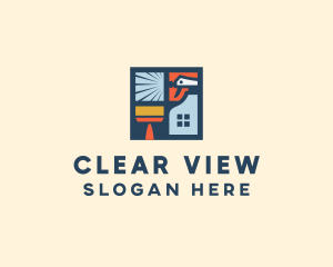 Window Home Cleaning  logo design