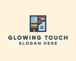 Window Home Cleaning  logo design