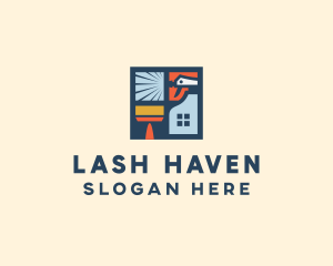 Window Home Cleaning  logo design