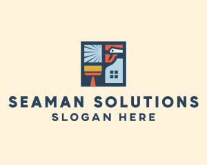 Window Home Cleaning  logo design