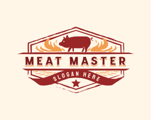 Roast Pig Barbecue logo design