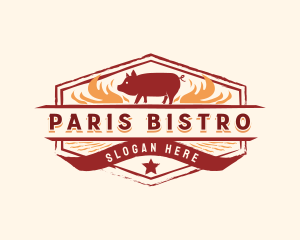 Roast Pig Barbecue logo design