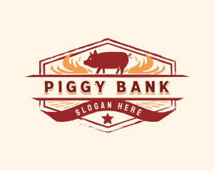 Roast Pig Barbecue logo design