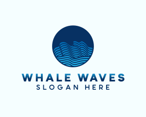 Circle Ocean Waves logo design