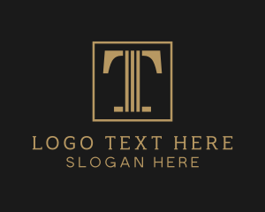 Accountant - Luxury Premium Firm Letter T logo design
