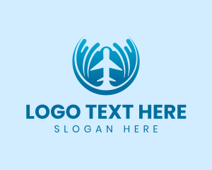 Travel Blogger - Airplane Flight Aviation logo design