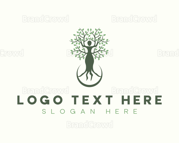 Woman Tree Garden Logo