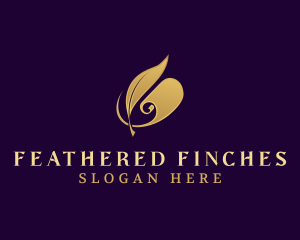 Feather Quill Paper logo design