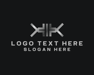 Writer - Metallic Industrial Business Letter K logo design