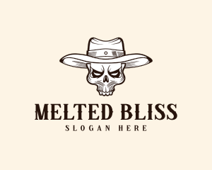 Skull Cowboy Hat Logo