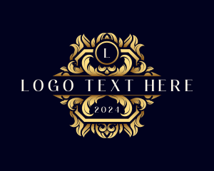 Luxury Ornament Wreath logo design