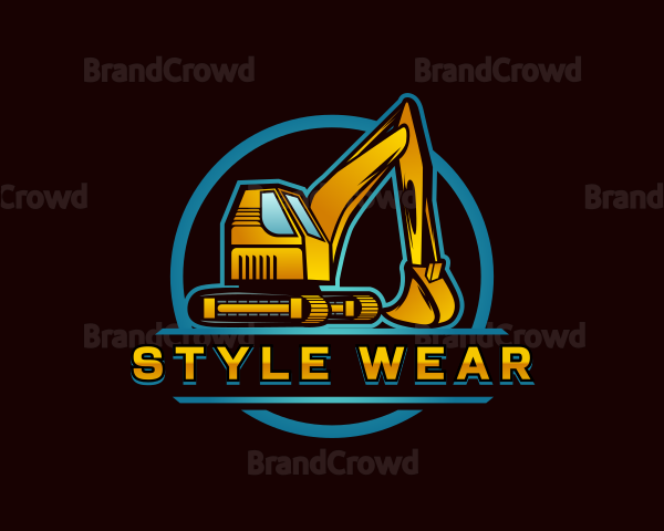 Construction Excavator Machinery Logo