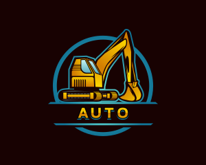 Construction Excavator Machinery Logo