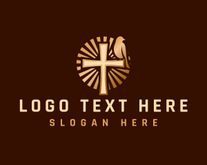 Church - Cross Dove Religious logo design