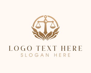 Justice - Elegant Justice Scale logo design