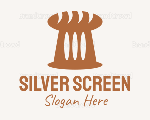 Brown Loaf Bread Logo