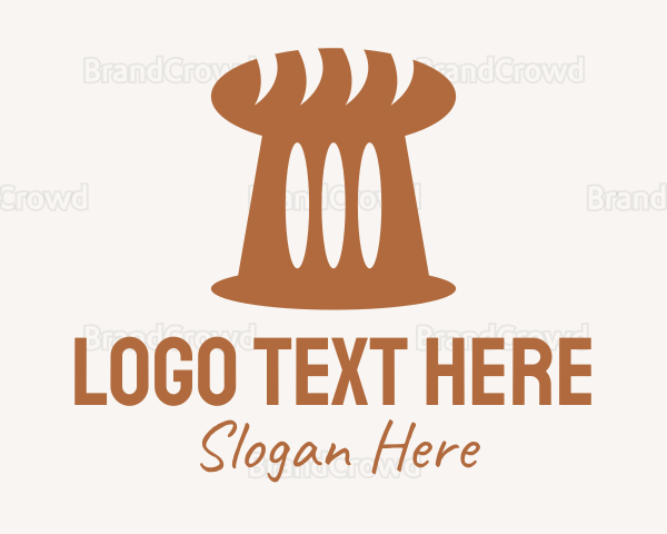 Brown Loaf Bread Logo