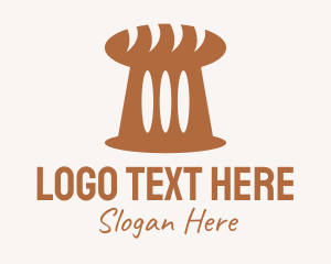Baker - Brown Loaf Bread logo design