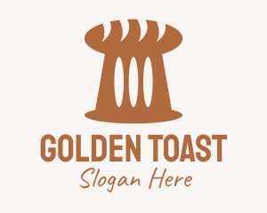 Toast - Brown Loaf Bread logo design