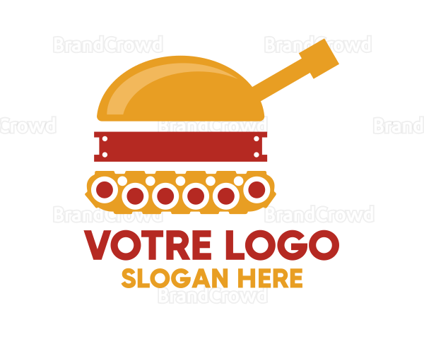 Tank Hamburger Snack Logo