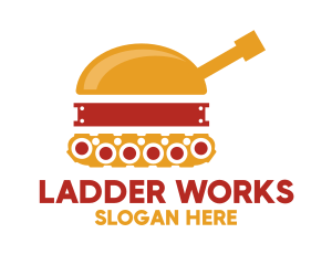 Tank Hamburger Snack  logo design