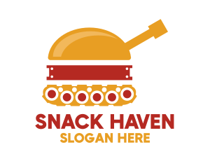 Tank Hamburger Snack  logo design