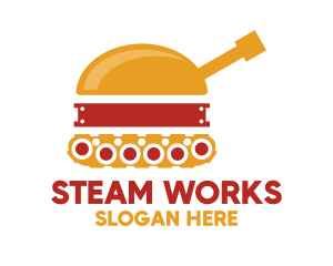 Tank Hamburger Snack  logo design