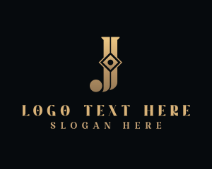 Golden - Jewelry Boutique Brand logo design
