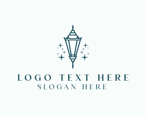 Street - Street Lantern Lamp logo design