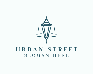 Street - Street Lantern Lamp logo design
