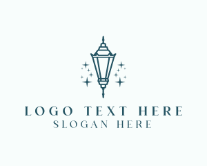 Light - Street Lantern Lamp logo design