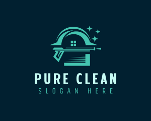 Pressure Washing Cleaning Disinfection logo design