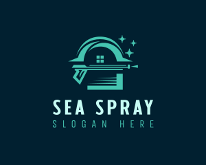 Pressure Washing Cleaning Disinfection logo design