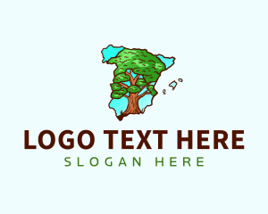 Map - Oak Tree Spain logo design