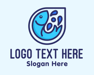 Sardine - Blue Fish Aquatic logo design