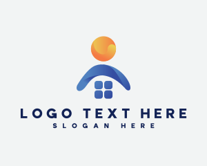 Abstract - Residential House Roofing logo design