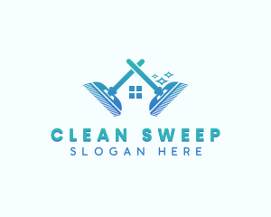 Mopping - Mop Sanitary Disinfection logo design