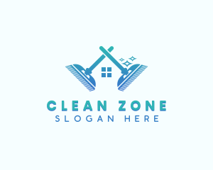 Mop Sanitary Disinfection logo design