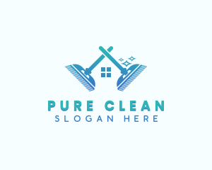 Mop Sanitary Disinfection logo design