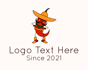 Chili - Cowboy Chili Character logo design