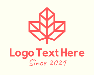 Modern - Red Maple Leaf logo design