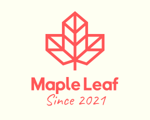 Red Maple Leaf  logo design