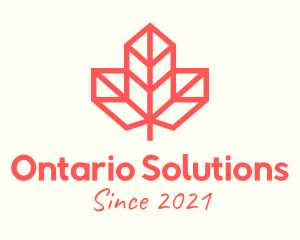 Ontario - Red Maple Leaf logo design