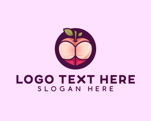 Peach - Sexy Fruit Lingerie logo design